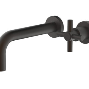 Phylrich Basic Single Handle Wall Lavatory Set – Cross Handle D131-15 – Oil Rubbed Bronze