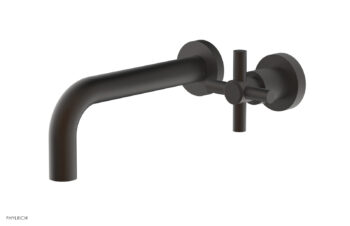 Phylrich Basic Single Handle Wall Lavatory Set - Cross Handle D131-15 - Oil Rubbed Bronze