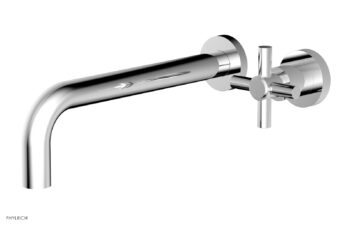 Phylrich Basic 10" Single Handle Wall Lavatory Set - Cross Handle D131-16 - Polished Chrome