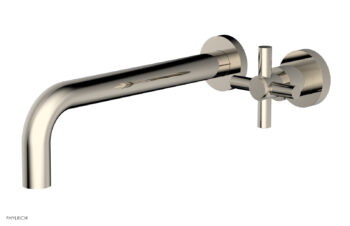 Phylrich Basic 10" Single Handle Wall Lavatory Set - Cross Handle D131-16 - Polished Nickel