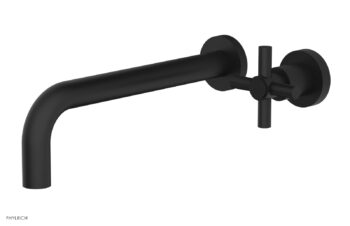 Phylrich Basic 10" Single Handle Wall Lavatory Set - Cross Handle D131-16 - Matte Black