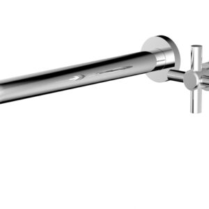 Phylrich Basic 12″ Single Handle Wall Lavatory Set – Cross Handle D131-17 – Polished Chrome