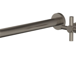 Phylrich Basic 12″ Single Handle Wall Lavatory Set – Cross Handle D131-17 – Pewter