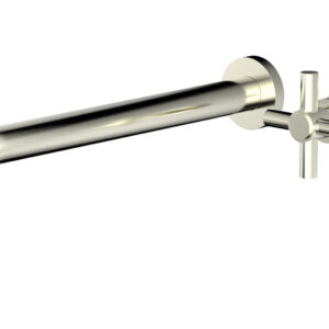 Phylrich Basic 12″ Single Handle Wall Lavatory Set – Cross Handle D131-17 – Satin Nickel