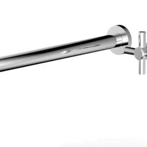 Phylrich Basic 14″ Single Handle Wall Lavatory Set – Cross Handle D131-18 – Polished Chrome