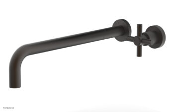 Phylrich Basic 14" Single Handle Wall Lavatory Set - Cross Handle D131-18 - Oil Rubbed Bronze