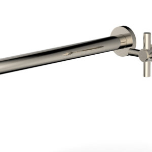 Phylrich Basic 14″ Single Handle Wall Lavatory Set – Cross Handle D131-18 – Polished Nickel