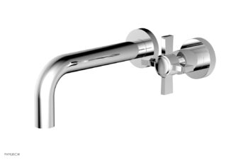 Phylrich Basic Single Handle Wall Lavatory Set - Cross Handle D132-15 - Polished Chrome