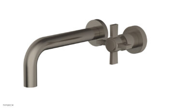 Phylrich Basic Single Handle Wall Lavatory Set - Cross Handle D132-15 - Pewter
