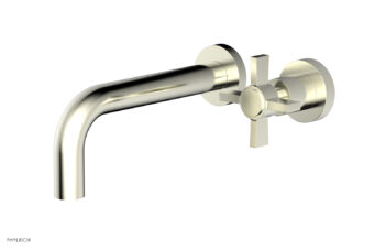 Phylrich Basic Single Handle Wall Lavatory Set - Cross Handle D132-15 - Satin Nickel