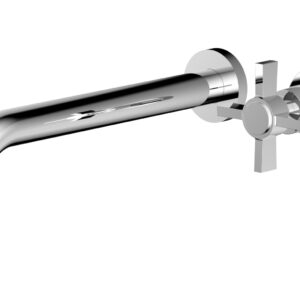 Phylrich Basic 10″ Single Handle Wall Lavatory Set – Cross Handle D132-16 – Polished Chrome