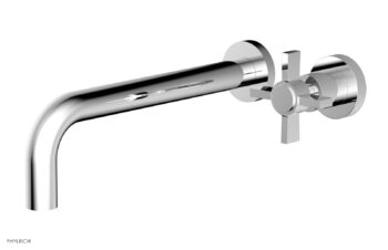 Phylrich Basic 10" Single Handle Wall Lavatory Set - Cross Handle D132-16 - Polished Chrome