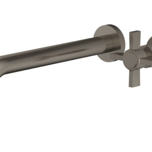 Phylrich Basic 10″ Single Handle Wall Lavatory Set – Cross Handle D132-16 – Pewter