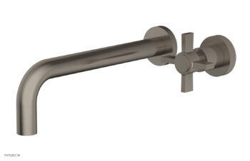 Phylrich Basic 10" Single Handle Wall Lavatory Set - Cross Handle D132-16 - Pewter