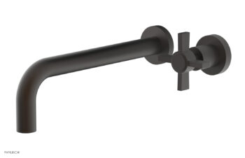Phylrich Basic 10" Single Handle Wall Lavatory Set - Cross Handle D132-16 - Oil Rubbed Bronze