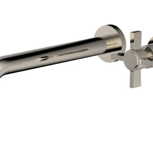 Phylrich Basic 10″ Single Handle Wall Lavatory Set – Cross Handle D132-16 – Polished Nickel