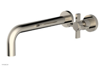 Phylrich Basic 10" Single Handle Wall Lavatory Set - Cross Handle D132-16 - Polished Nickel