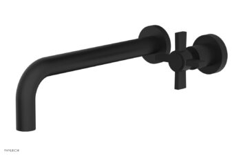 Phylrich Basic 10" Single Handle Wall Lavatory Set - Cross Handle D132-16 - Matte Black
