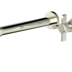 Phylrich Basic 10″ Single Handle Wall Lavatory Set – Cross Handle D132-16 – Satin Nickel