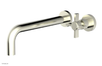 Phylrich Basic 10" Single Handle Wall Lavatory Set - Cross Handle D132-16 - Satin Nickel