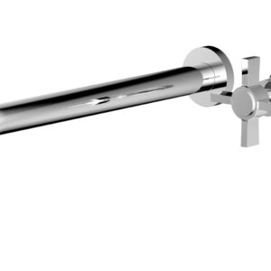 Phylrich Basic 12″ Single Handle Wall Lavatory Set – Cross Handle D132-17 – Polished Chrome