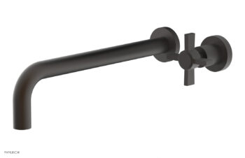 Phylrich Basic 12" Single Handle Wall Lavatory Set - Cross Handle D132-17 - Oil Rubbed Bronze
