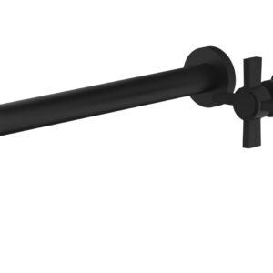 Phylrich Basic 12″ Single Handle Wall Lavatory Set – Cross Handle D132-17 – Matte Black