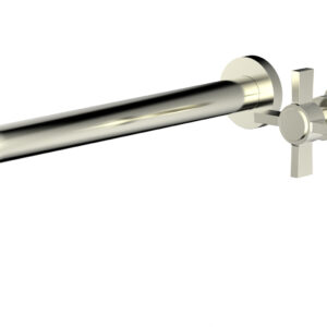 Phylrich Basic 12″ Single Handle Wall Lavatory Set – Cross Handle D132-17 – Satin Nickel