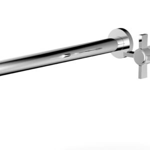 Phylrich Basic 14″ Single Handle Wall Lavatory Set – Cross Handle D132-18 – Polished Chrome