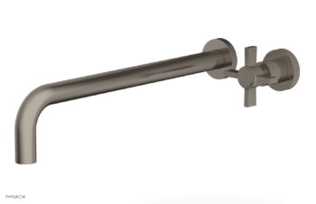 Phylrich Basic 14" Single Handle Wall Lavatory Set - Cross Handle D132-18 - Pewter