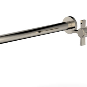 Phylrich Basic 14″ Single Handle Wall Lavatory Set – Cross Handle D132-18 – Polished Nickel