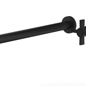 Phylrich Basic 14″ Single Handle Wall Lavatory Set – Cross Handle D132-18 – Matte Black