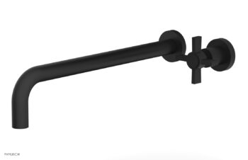 Phylrich Basic 14" Single Handle Wall Lavatory Set - Cross Handle D132-18 - Matte Black