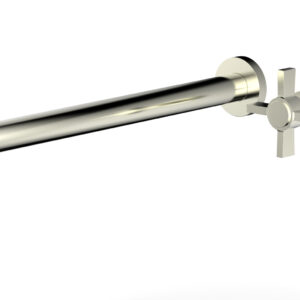 Phylrich Basic 14″ Single Handle Wall Lavatory Set – Cross Handle D132-18 – Satin Nickel