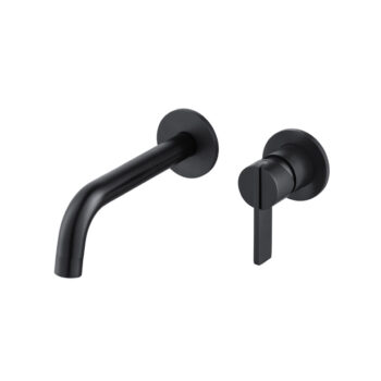 Isenberg Single Handle Wall Mounted Bathroom Faucet In Matte Black
