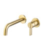 Isenberg Single Handle Wall Mounted Bathroom Faucet In Satin Brass