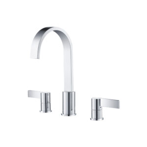 Isenberg Three Hole 8″ Widespread Two Handle Bathroom Faucet In Chrome