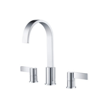 Isenberg Three Hole 8" Widespread Two Handle Bathroom Faucet In Chrome