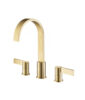 Isenberg Three Hole 8″ Widespread Two Handle Bathroom Faucet In Satin Brass
