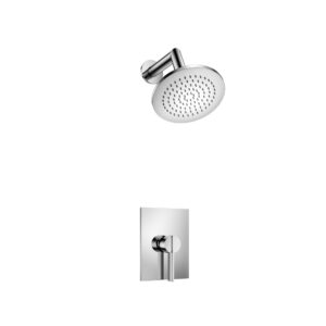 Flusso Single Output Shower Set With Brass Shower Head & Arm In Chrome