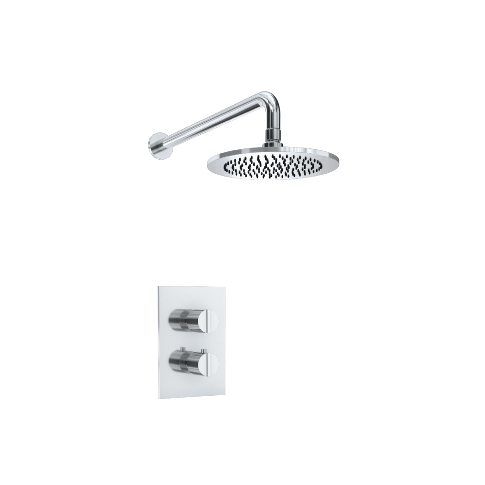 Isenberg Single Output Shower Set With Shower Head And Arm In Chrome