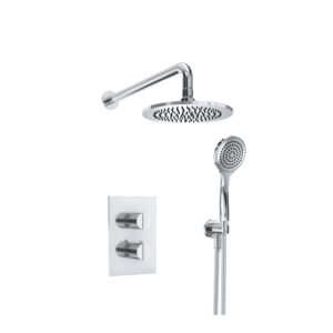 Flusso Two Output Shower Set With Shower Head And Hand Held In Chrome