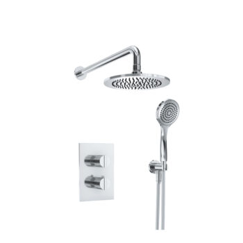 Isenberg Two Output Shower Set With Shower Head And Hand Held In Chrome