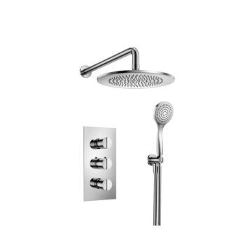 Isenberg Two Output Shower Set With Shower Head And Hand Held In Chrome