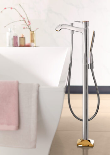 Hansgrohe Metropol Classic Freestanding Tub Filler Trim with 1.75 GPM Handshower in Chrome - Image 2