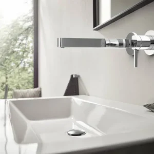 Hansgrohe Finoris Wall-Mounted Single-Handle Faucet Trim, 1.2 GPM in Matte White