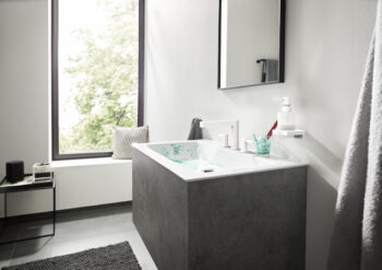 Hansgrohe Finoris Wide-spread Faucet 110 with Pop-up Drain, 1.2 GPM in Matte White - Image 3