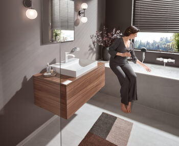 Hansgrohe Vivenis Single-hole Faucet 110 with Pop-Up Drain, 1.2 GPM in Matte White - Image 2