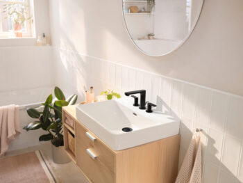 Hansgrohe Rebris S Widespread Faucet 110 with Pop-Up Drain, 1.2 GPM in Matte Black - Image 2