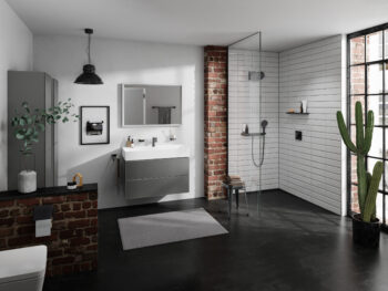 Hansgrohe Rainfinity Showerhead 250 3-Jet with Wall Connector Trim, 1.75 GPM in Matte Black - Image 5